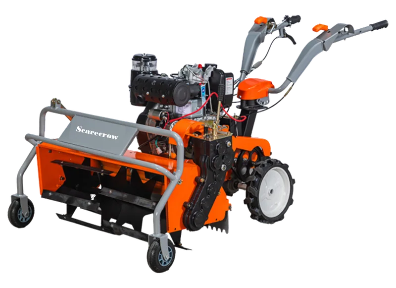 Scarecrow orange and grey multifunction weeder with front cutting attachment