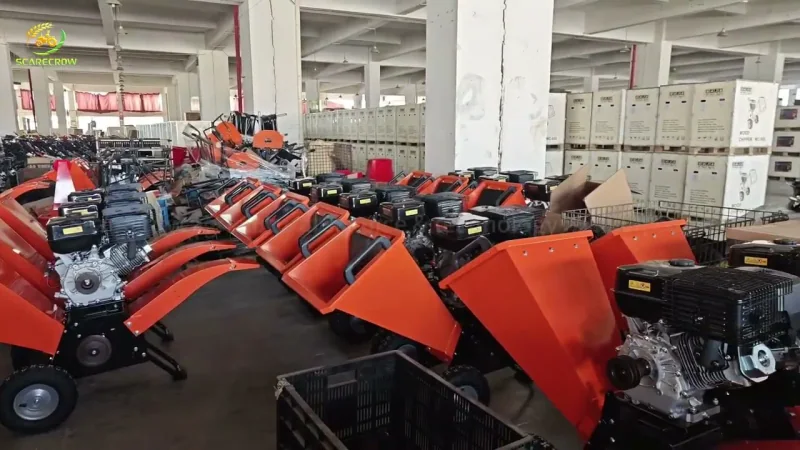Tracked chipper and bamboo demonstration