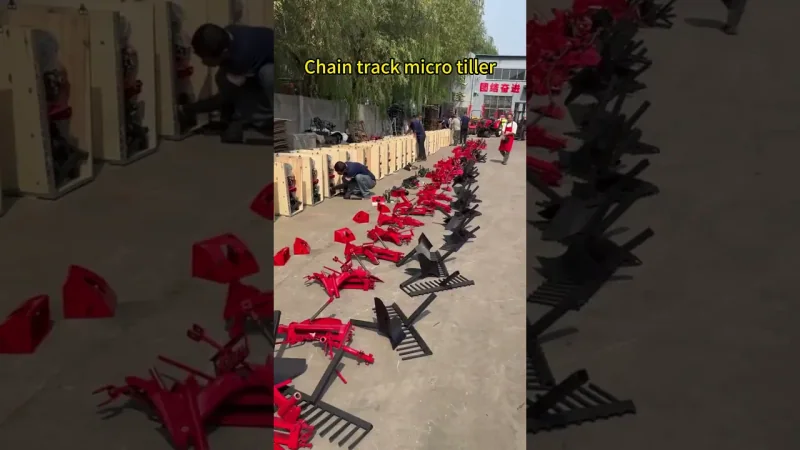 Tracked tiller packing and implements