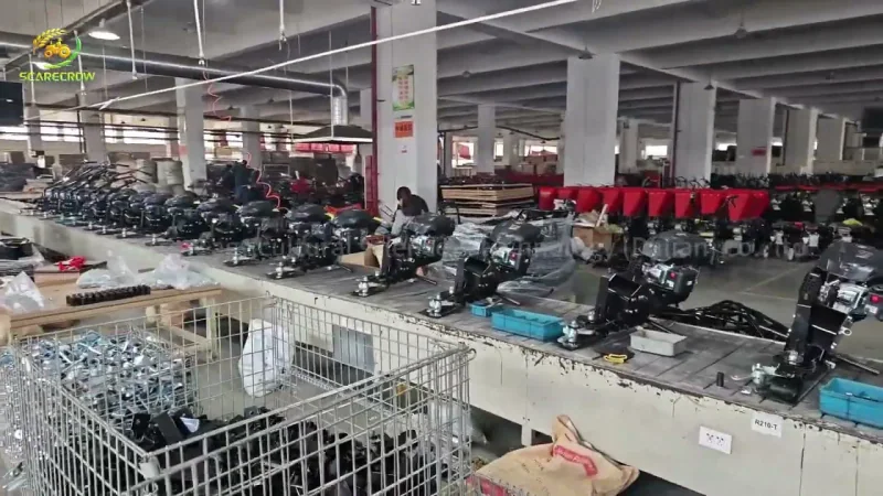 Grass crusher and cutting assembly